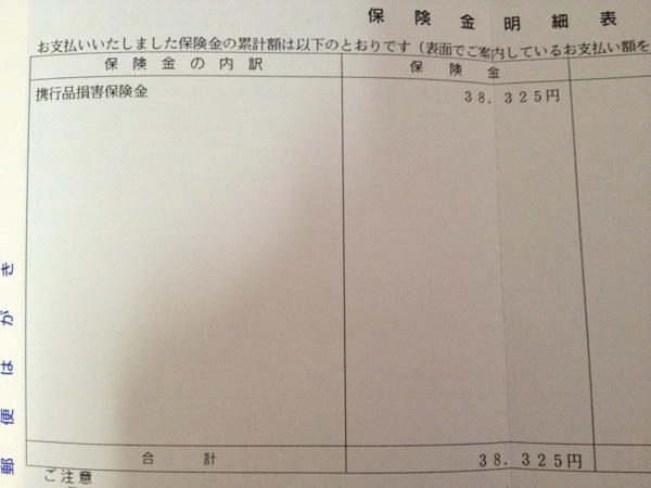 盗難にあったGALAXY NoteにDCMX GOLDの海外旅行保険が適用された