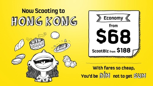 Scoot Singapore to Honkg Kong