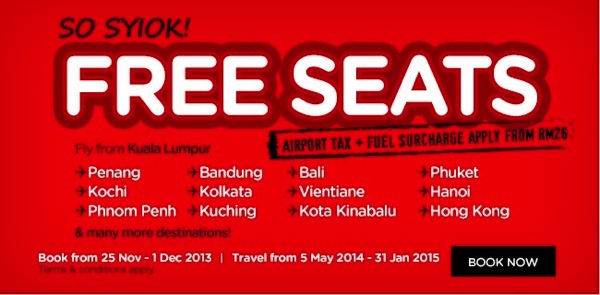 AirAsia FREE SEATS