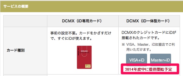 ID かざして便利にお買い物♪ DCMX