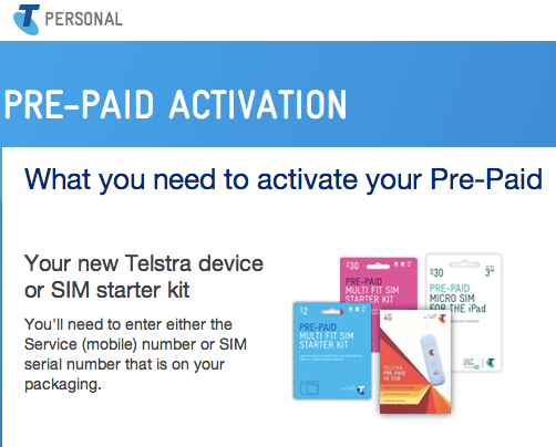 オーストラリアTelstraのプリペイドSIMカードをオンラインでアクティベーションする方法