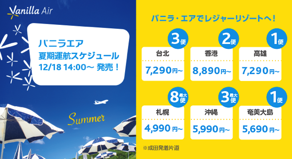 バニラエア：2015年夏季スケジュール