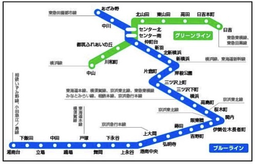 横浜市営地下鉄 路線図