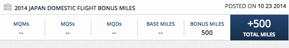 LCC国内線でも「スカイマイル」が500マイル付与される「ニッポン500マイル」が2016年3月末まで期間延長