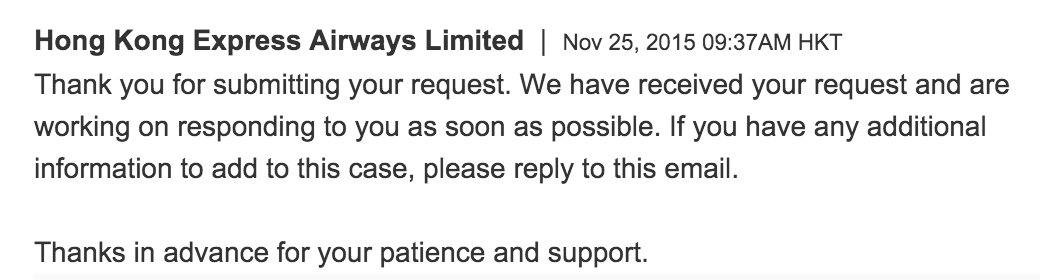 香港エクスプレス：空港使用料の返金は手数料不要
