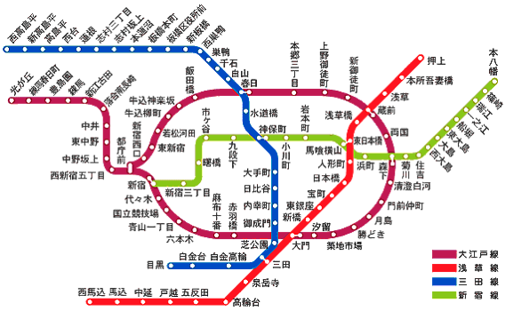 都営地下鉄路線図