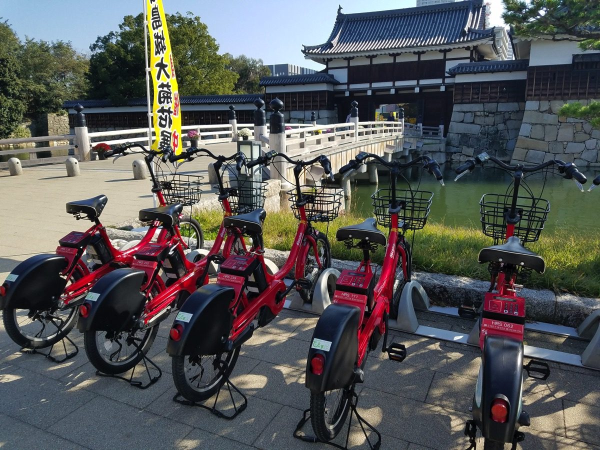 広島市で提供されるレンタサイクル「ぴーすくる」