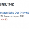 予約購入した「Echo Dot」が届かないので、Prime Nowで購入してみた