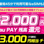 UQ mobile、SIM単体契約でMNPなら最大15,000円相当を還元、プランSも対象