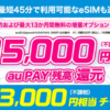 【最終日】UQ mobileのSIMカード新規契約で6,000円、MNPで最大18,000円をau PAY還元