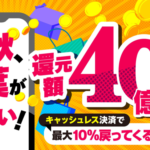 【千葉県】携帯4社のキャッシュレス決済を使うと10%還元、1事業者あたり5,000円相当まで