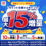 他社ポイントをdポイントに交換すると最大15%を加算、11月からキャンペーン