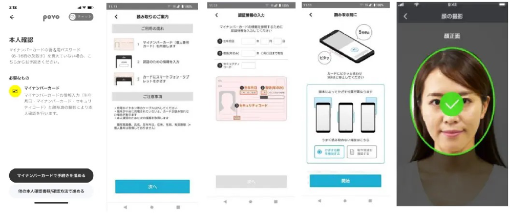 ICチップ情報 + 容貌画像方式での本人確認手順