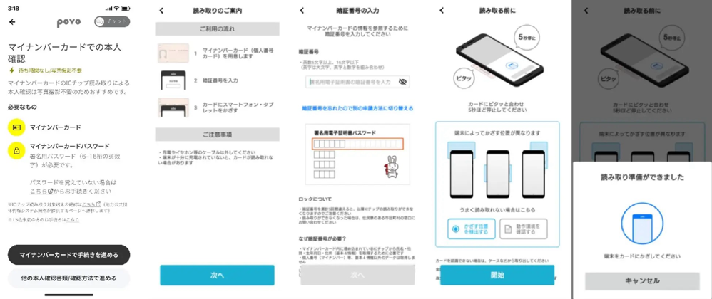 JPKI方式での本人確認手順