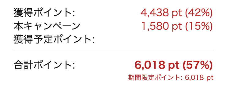 ポイント獲得の例