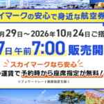 「全運賃で座席指定無料」、スカイマークが家族連れ・グループ旅行に向けてアピール