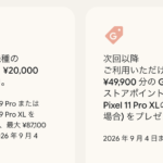 【最終日】Pixel 11シリーズ購入で下取り増額＆ストアポイント還元